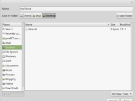 JavaFX FileChooser save dialog