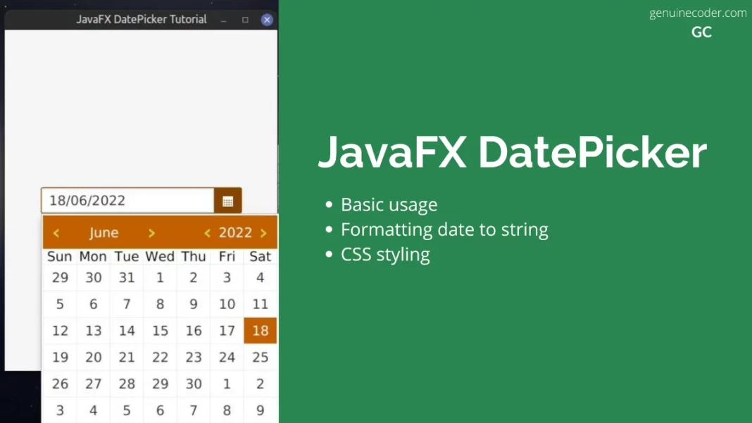 JavaFX DatePicker Tutorial