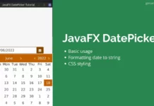 JavaFx DatePicker Tutorial JavaFX DatePicker Tutorial