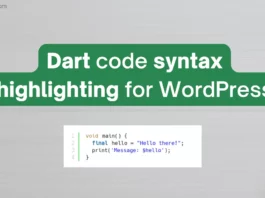 Dart syntax highlight for Wordpress