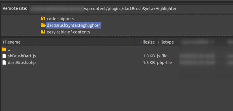 Dart language syntax highlighter plugin files